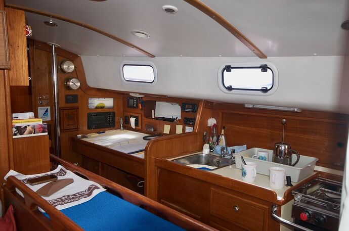 chart table & galley