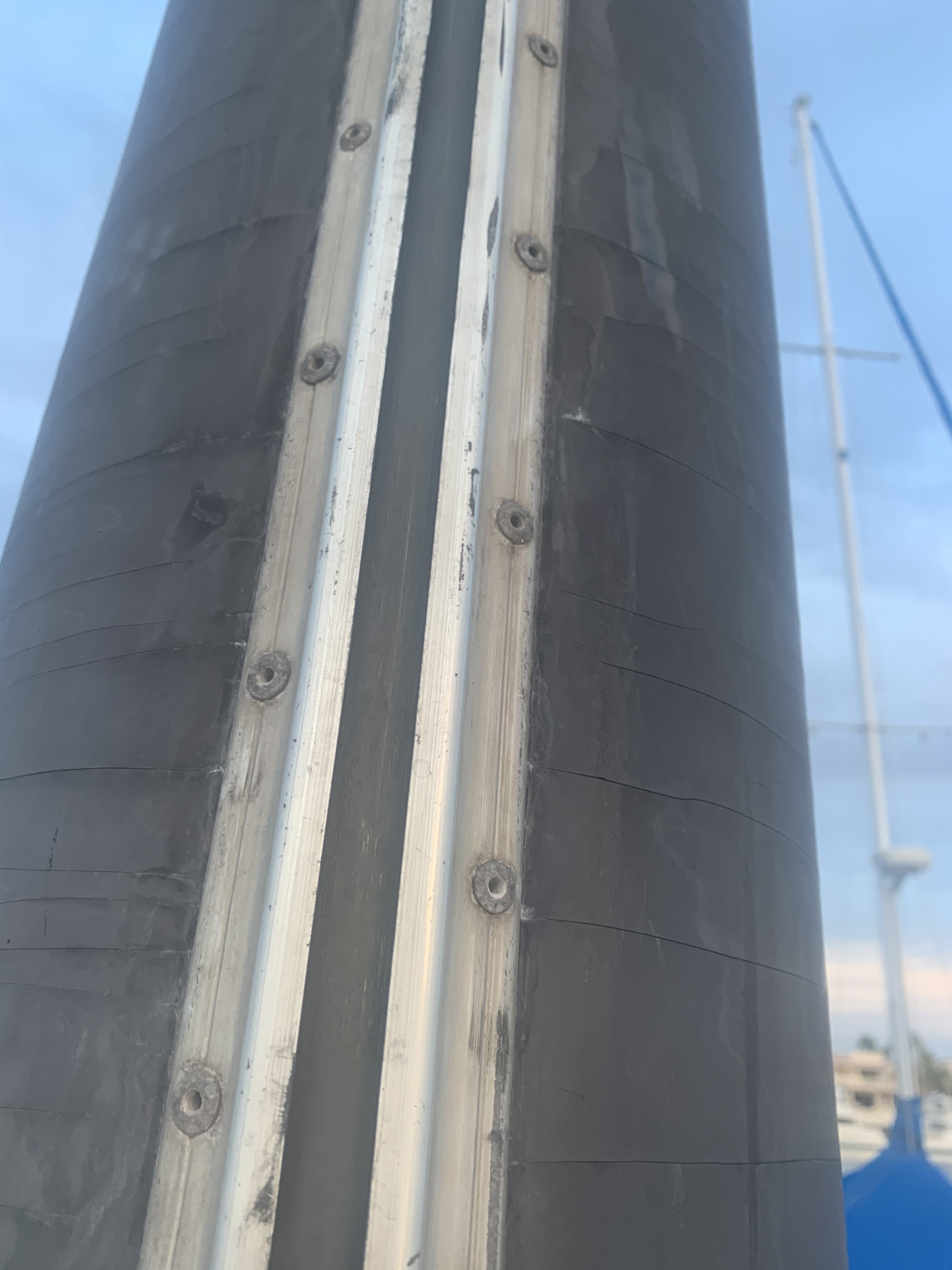 Broken rivets on Sail Track on 39 Express - Boat Systems - Freedom ...
